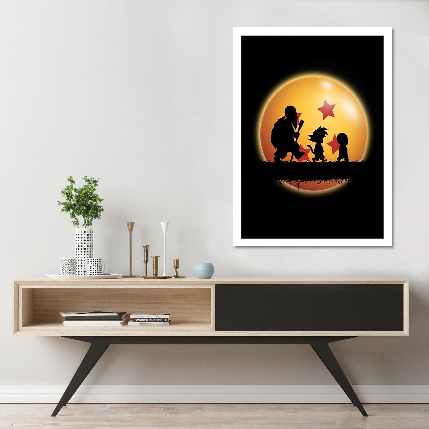 Glezna baltā rāmī - Hakuna Matata Kame Image Orange  Home Trends DECO