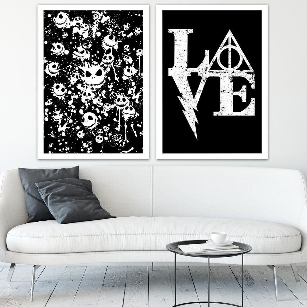 Glezna baltā rāmī - Harry Love Image Black And White  Home Trends DECO