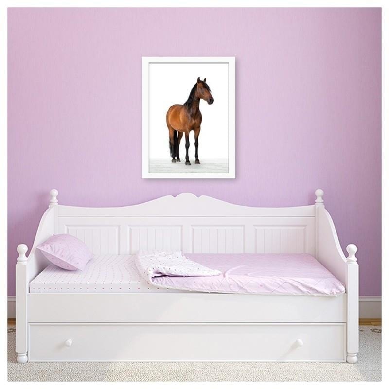 Glezna baltā rāmī - Horse  Home Trends DECO