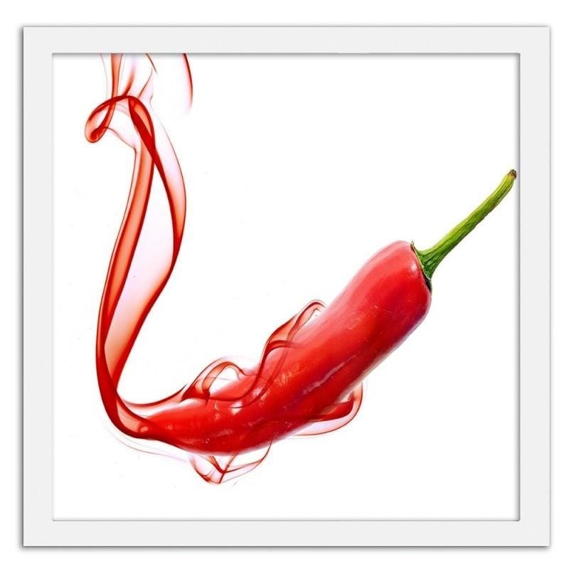 Glezna baltā rāmī - Hot chili peppers  Home Trends DECO