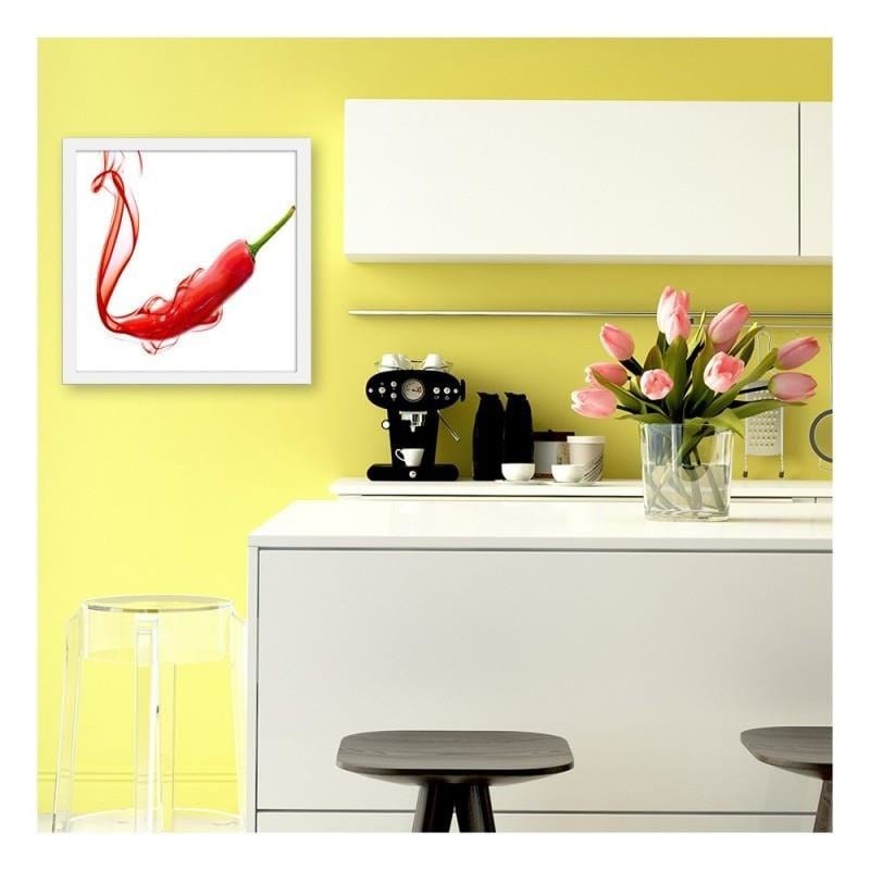 Glezna baltā rāmī - Hot chili peppers  Home Trends DECO