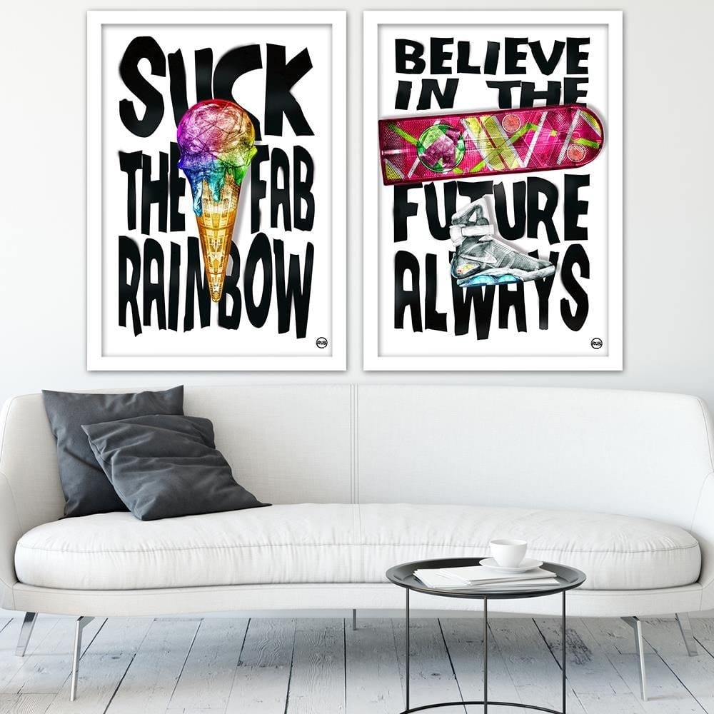 Glezna baltā rāmī - Ice Cream  Home Trends DECO