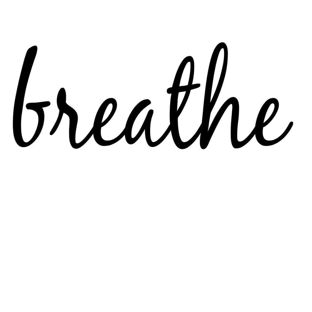 Glezna baltā rāmī - Inscription Breathe  Home Trends DECO