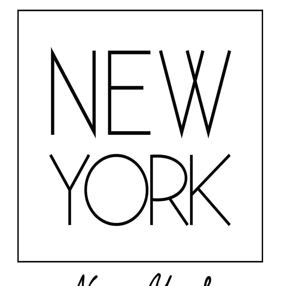 Glezna baltā rāmī - Inscription New York  Home Trends DECO