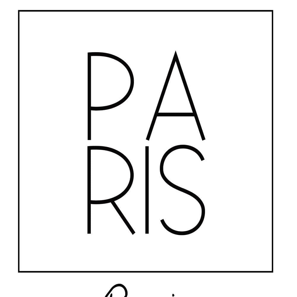 Glezna baltā rāmī - Inscription Paris  Home Trends DECO