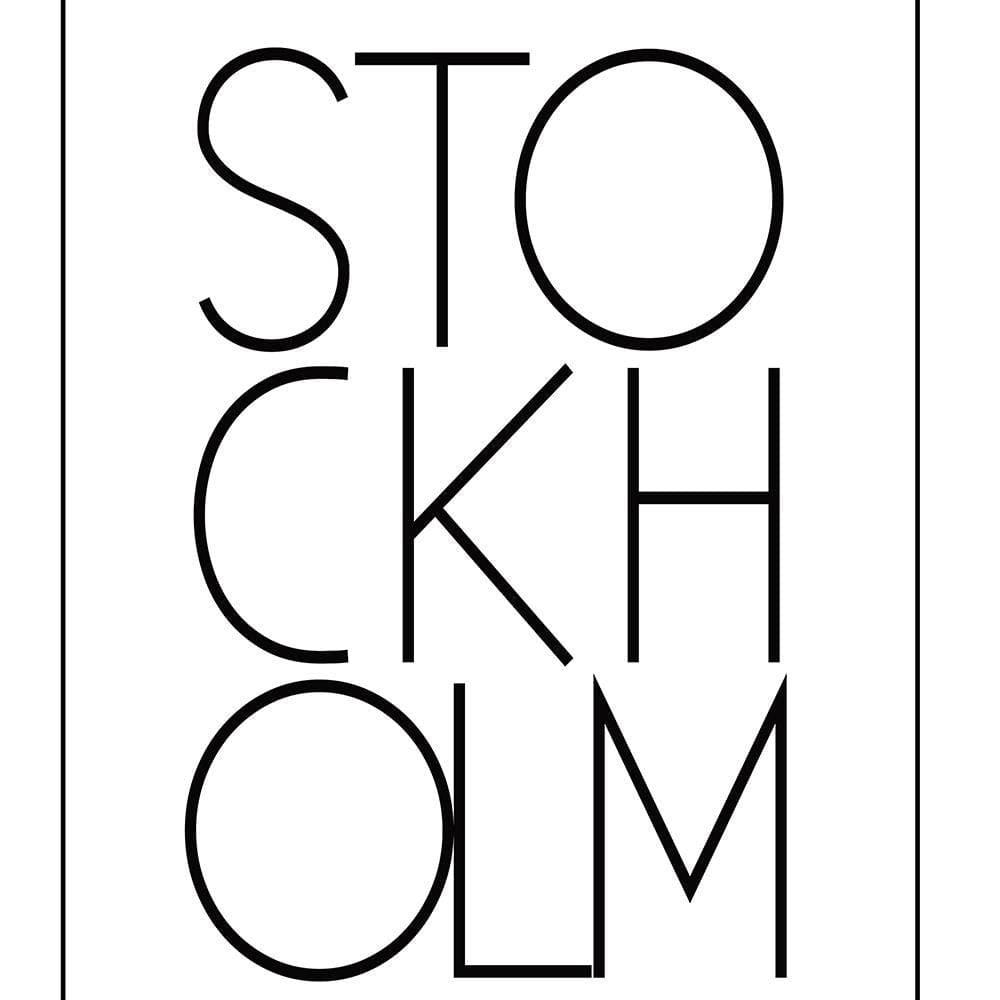 Glezna baltā rāmī - Inscription Stockholm  Home Trends DECO