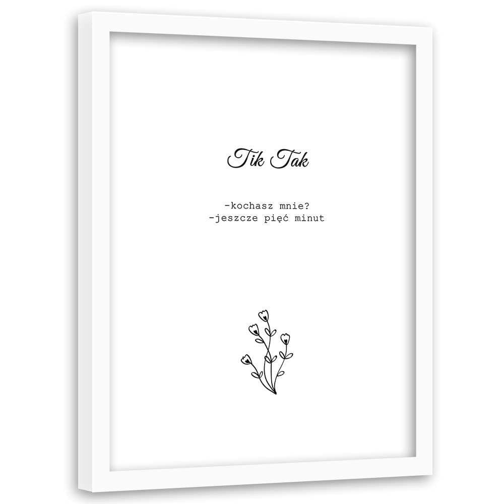 Glezna baltā rāmī - Inscriptions 4  Home Trends DECO