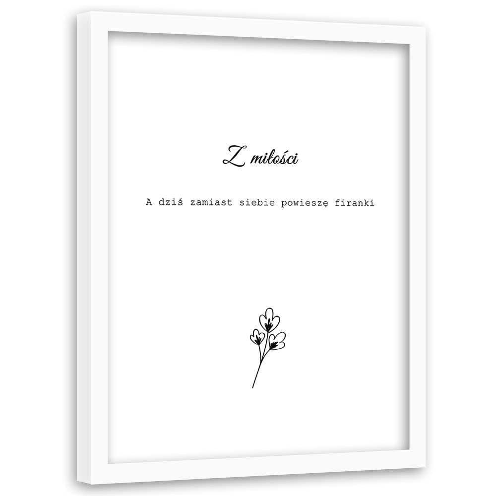 Glezna baltā rāmī - Inscriptions 7  Home Trends DECO