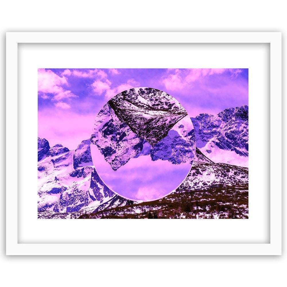 Glezna baltā rāmī - Inverted Mountain Landscape 2  Home Trends DECO