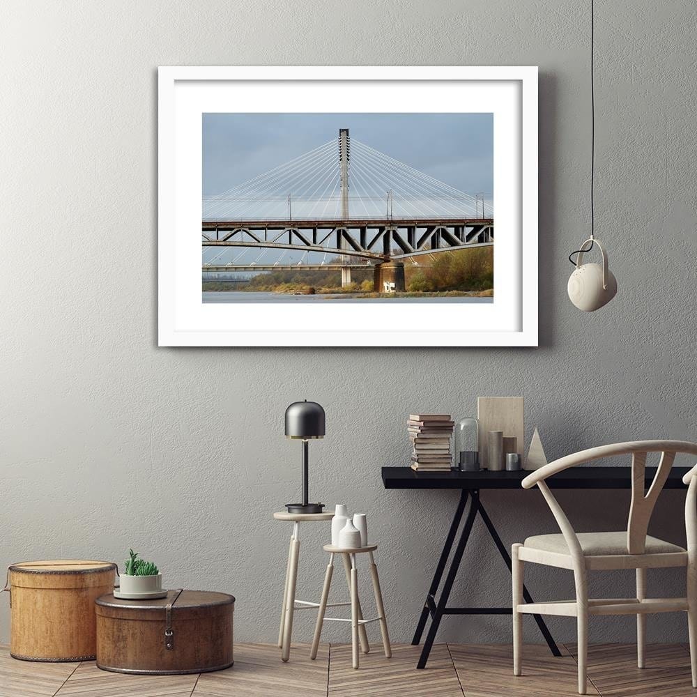 Glezna baltā rāmī - Iron Bridge  Home Trends DECO