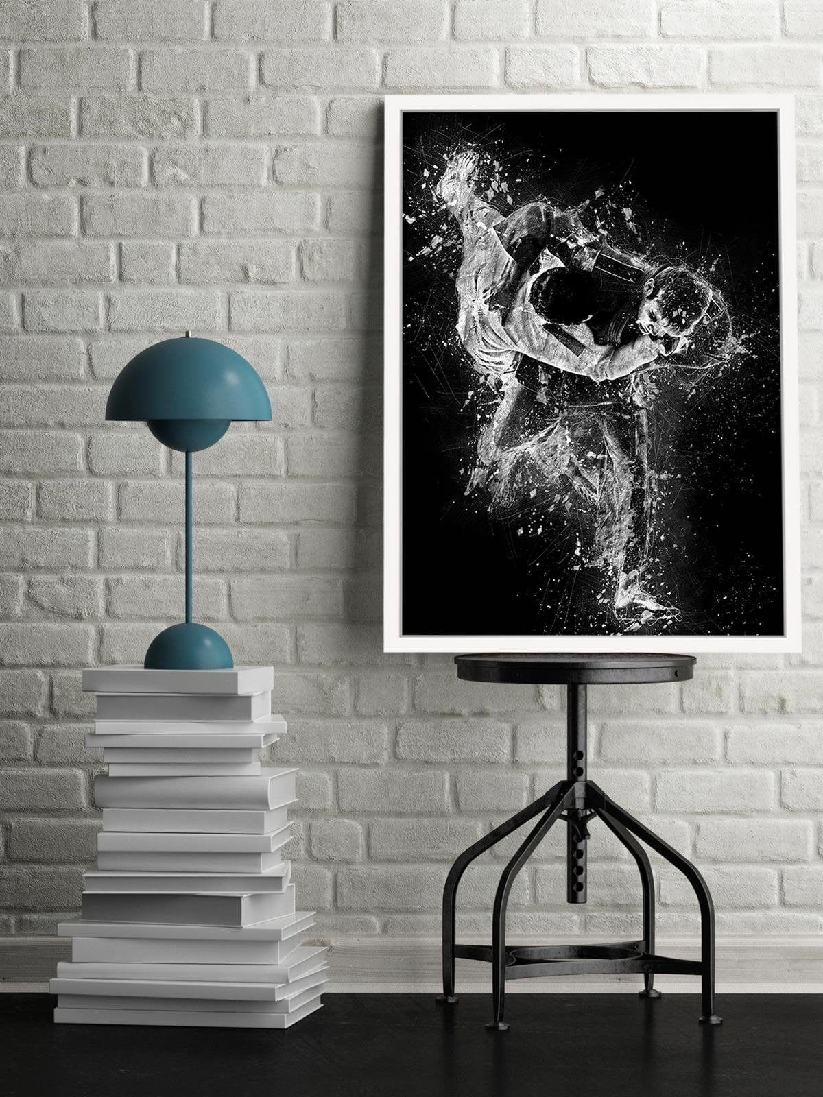 Glezna baltā rāmī - Judo Fight 2  Home Trends DECO