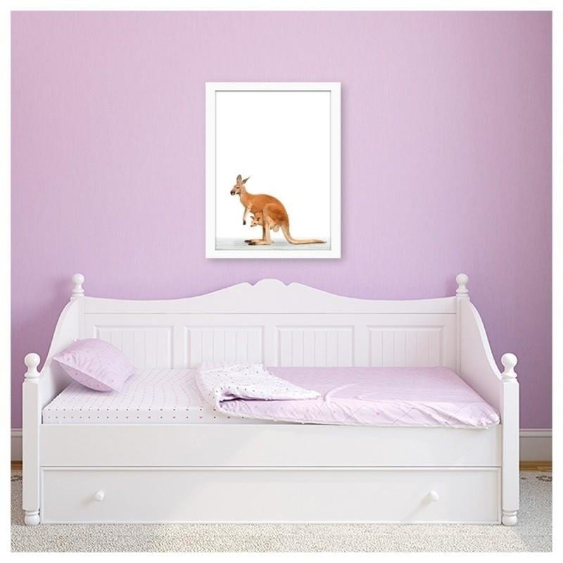 Glezna baltā rāmī - Kangaroo  Home Trends DECO