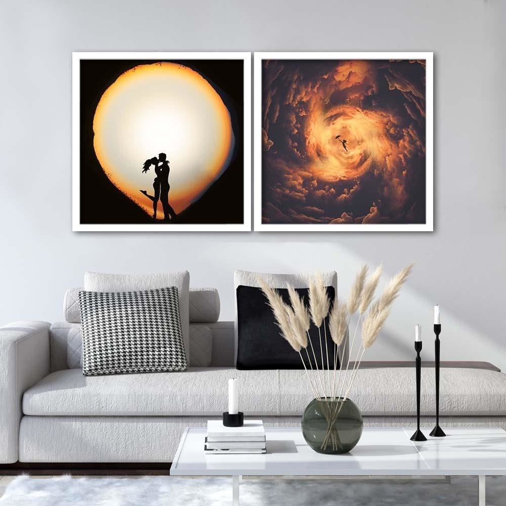 Glezna baltā rāmī - Kiss On A White Background  Home Trends DECO