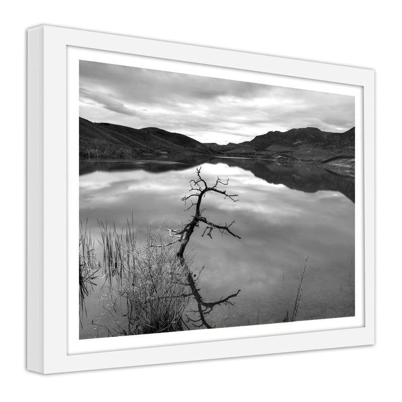 Glezna baltā rāmī - Konar by the lake  Home Trends DECO