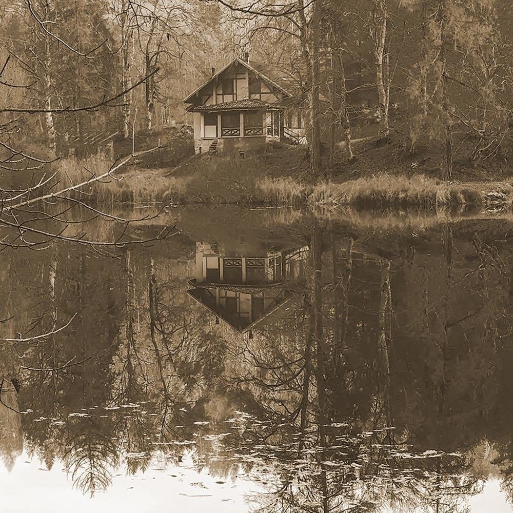 Glezna baltā rāmī - Lake House 1  Home Trends DECO