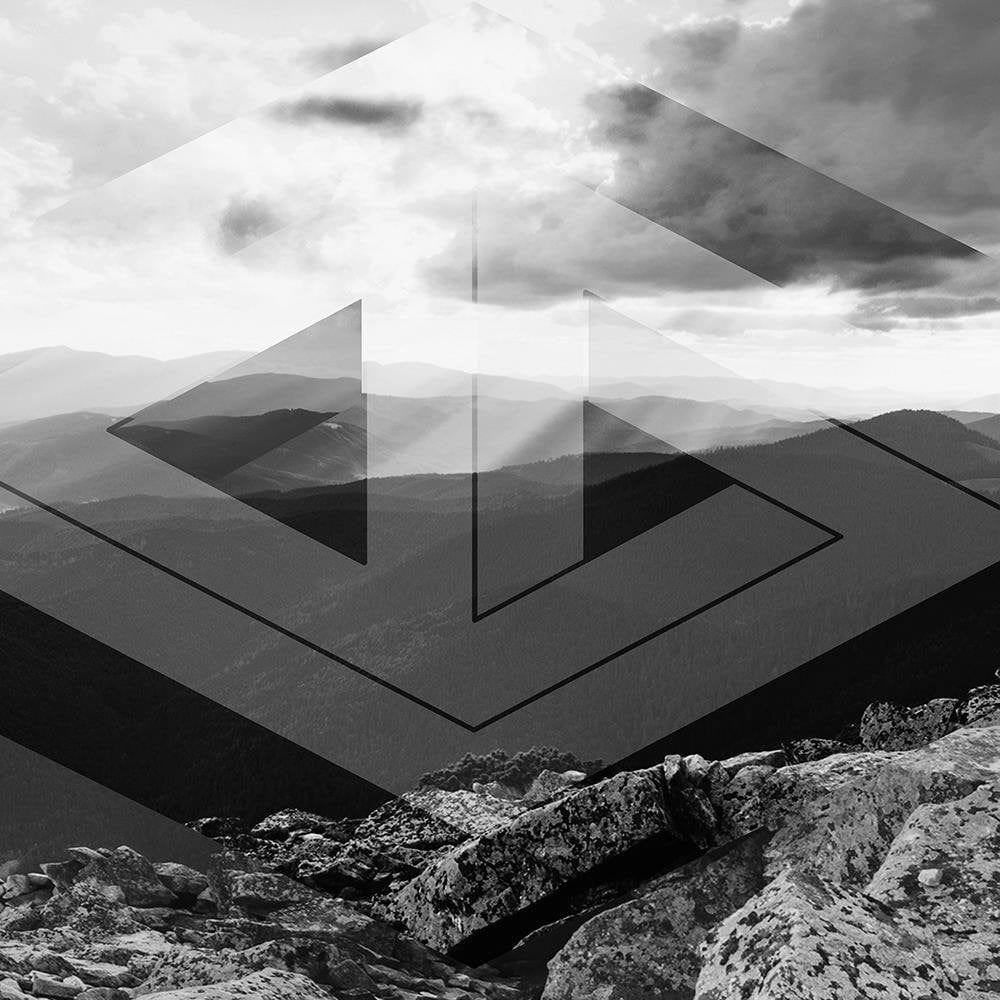 Glezna baltā rāmī - Landscape With Geometric Figure 3  Home Trends DECO