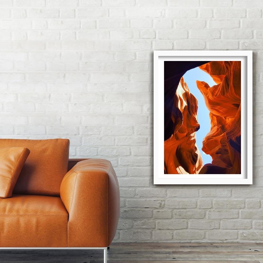Glezna baltā rāmī - Landscape With Red Rocks  Home Trends DECO