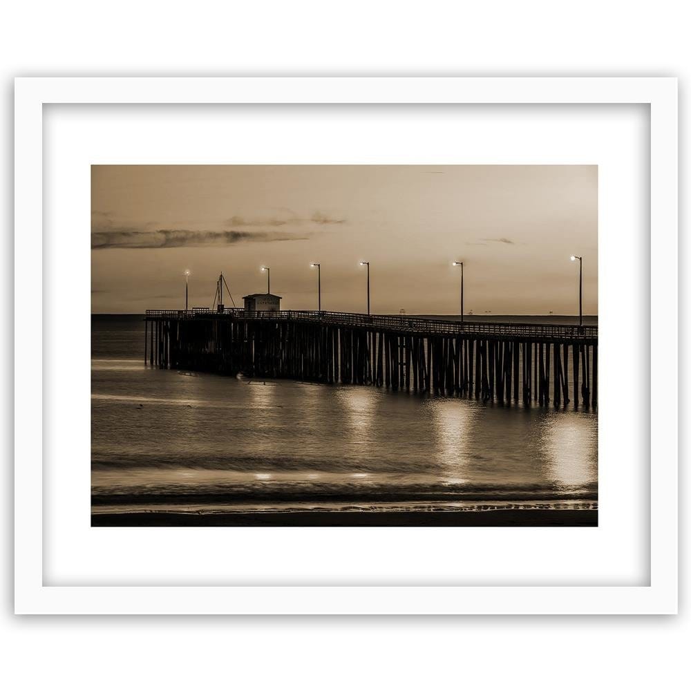 Glezna baltā rāmī - Lanterns On The Pier 2  Home Trends DECO