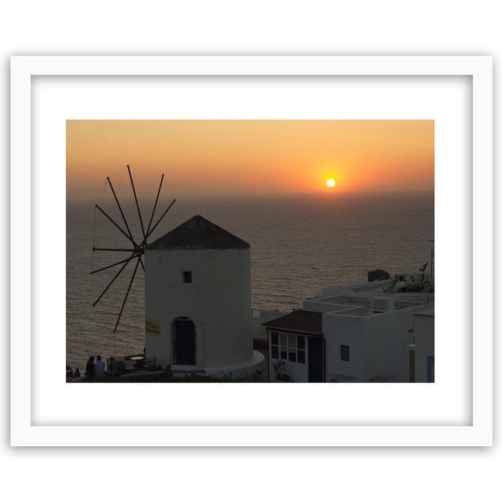 Glezna baltā rāmī - Lighthouse At Sunset  Home Trends DECO