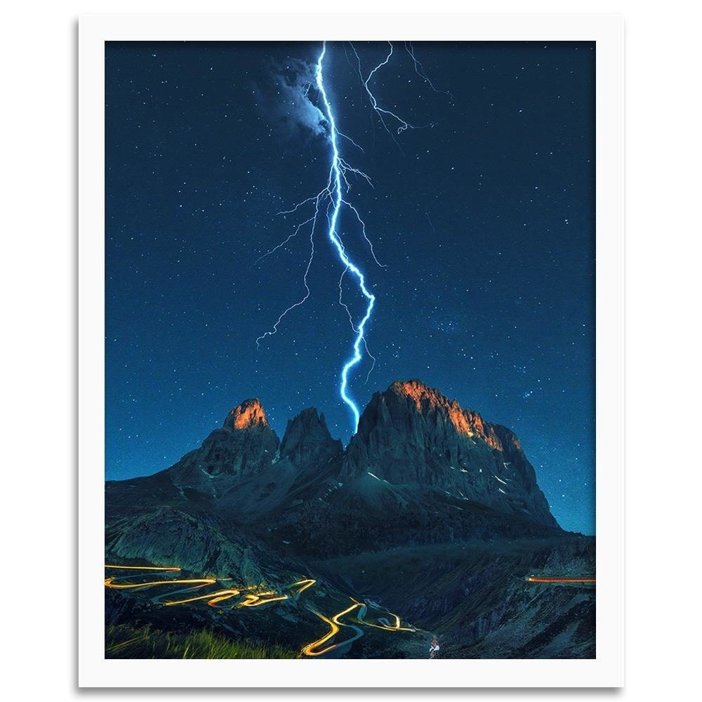 Glezna baltā rāmī - Lightning  Home Trends DECO