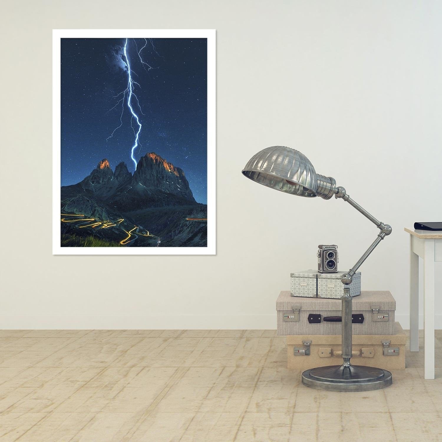 Glezna baltā rāmī - Lightning  Home Trends DECO