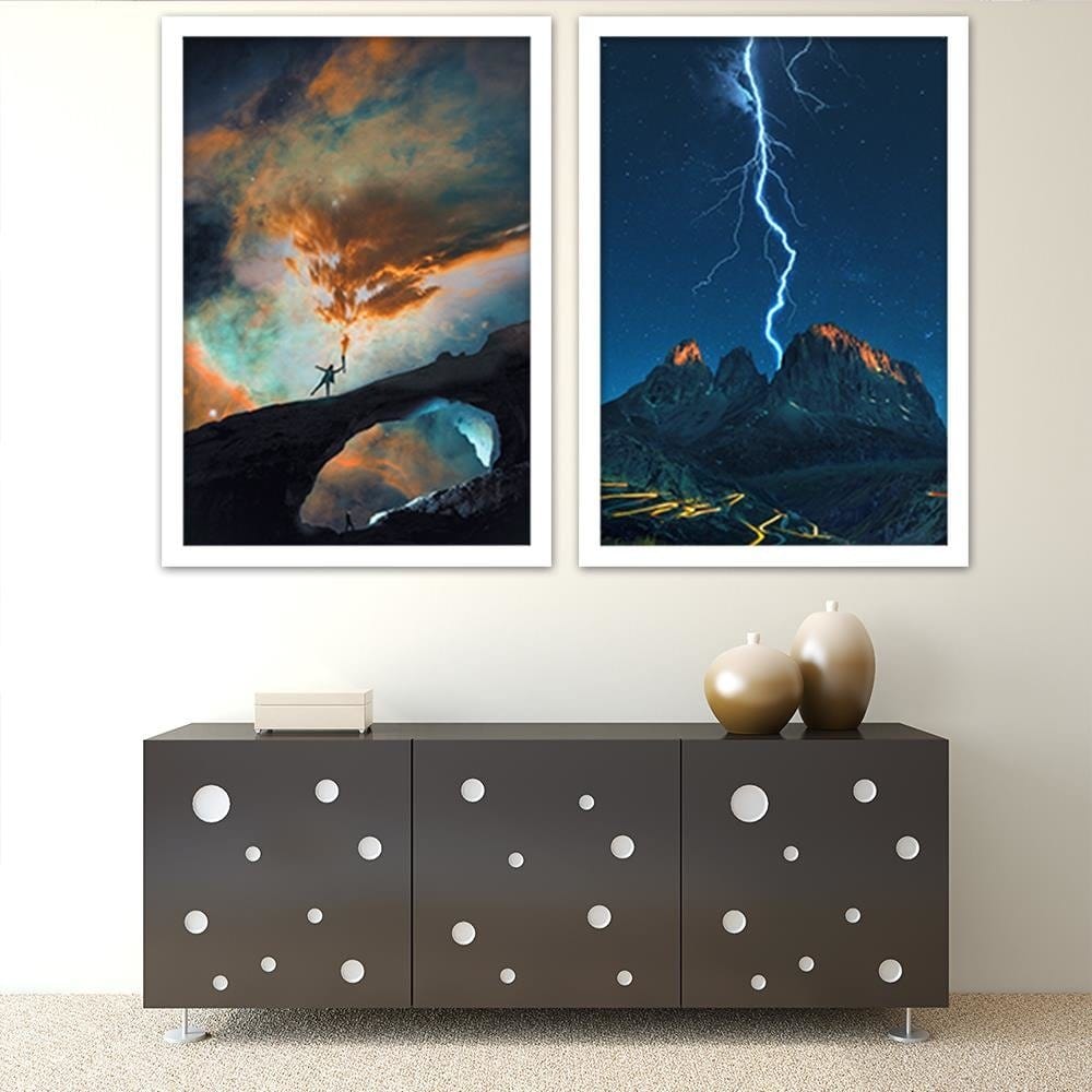 Glezna baltā rāmī - Lightning  Home Trends DECO