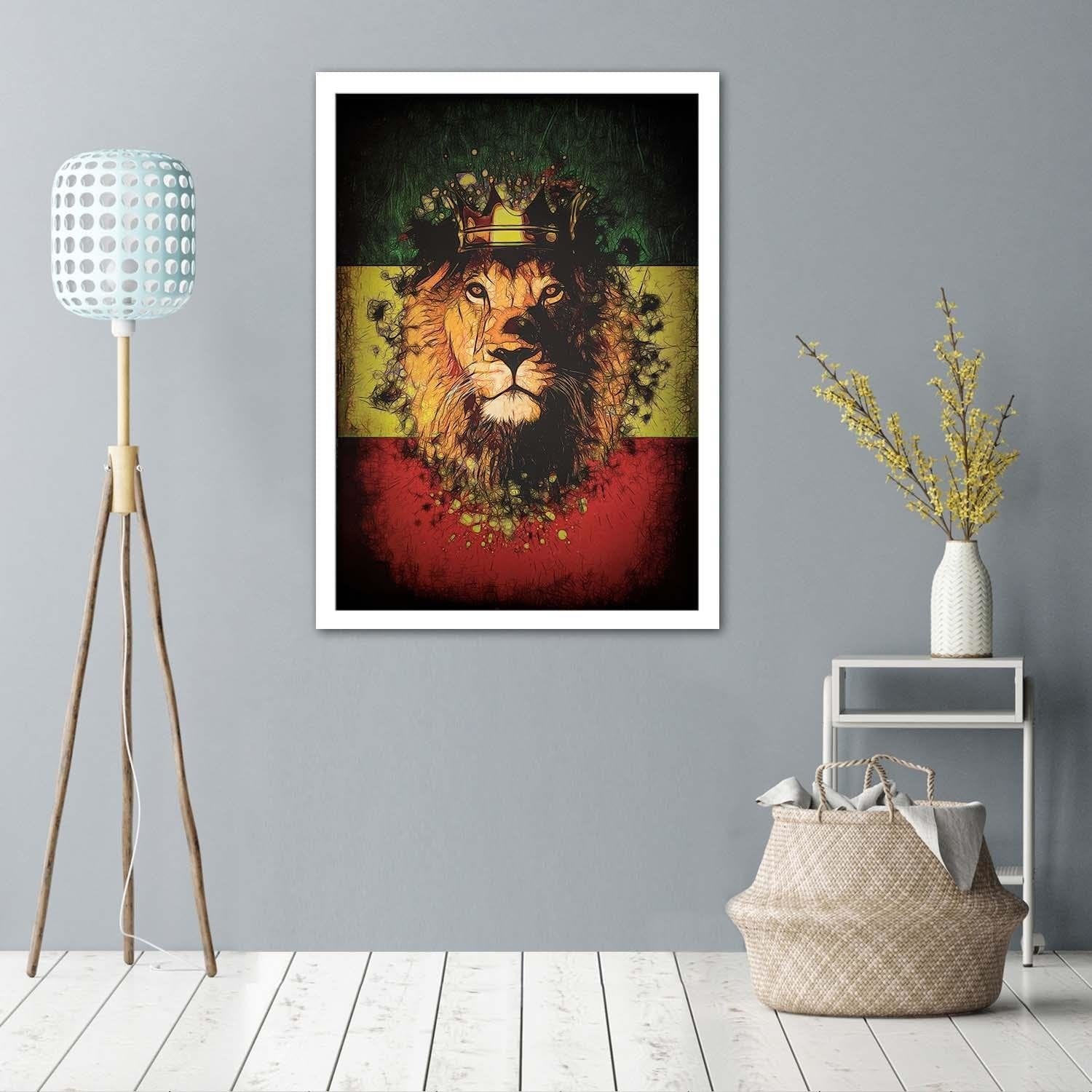 Glezna baltā rāmī - Lion King  Home Trends DECO