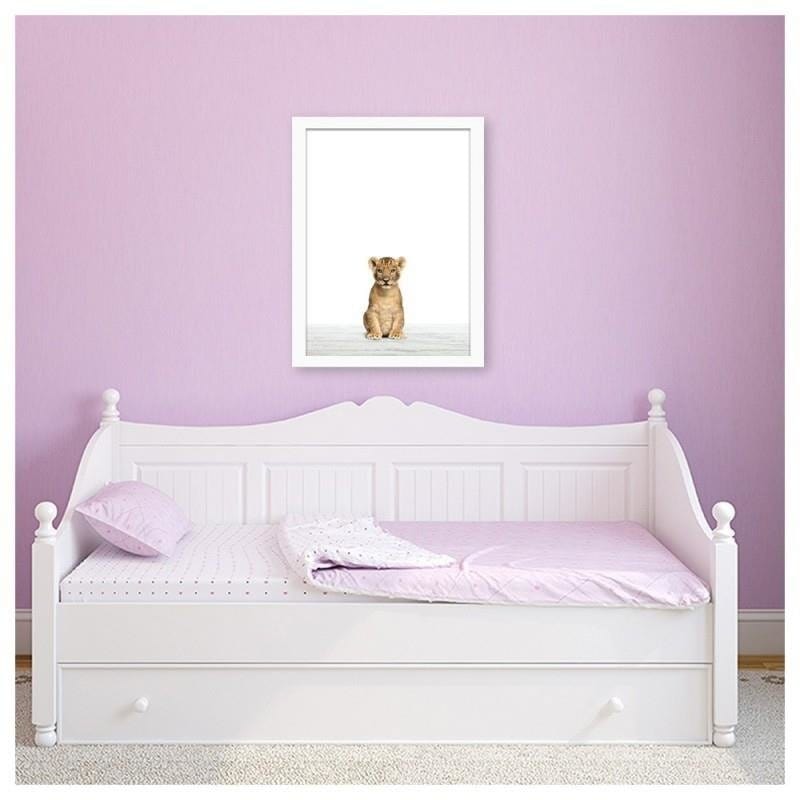 Glezna baltā rāmī - Little lion 2  Home Trends DECO