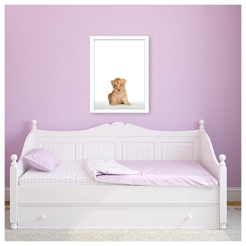 Glezna baltā rāmī - Little lion 3  Home Trends DECO