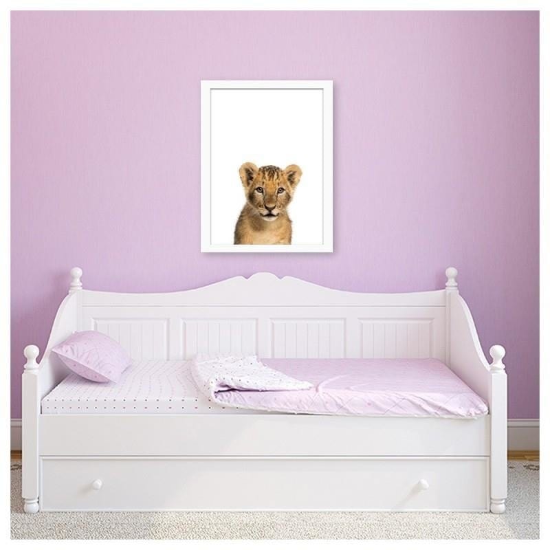 Glezna baltā rāmī - Little lion  Home Trends DECO