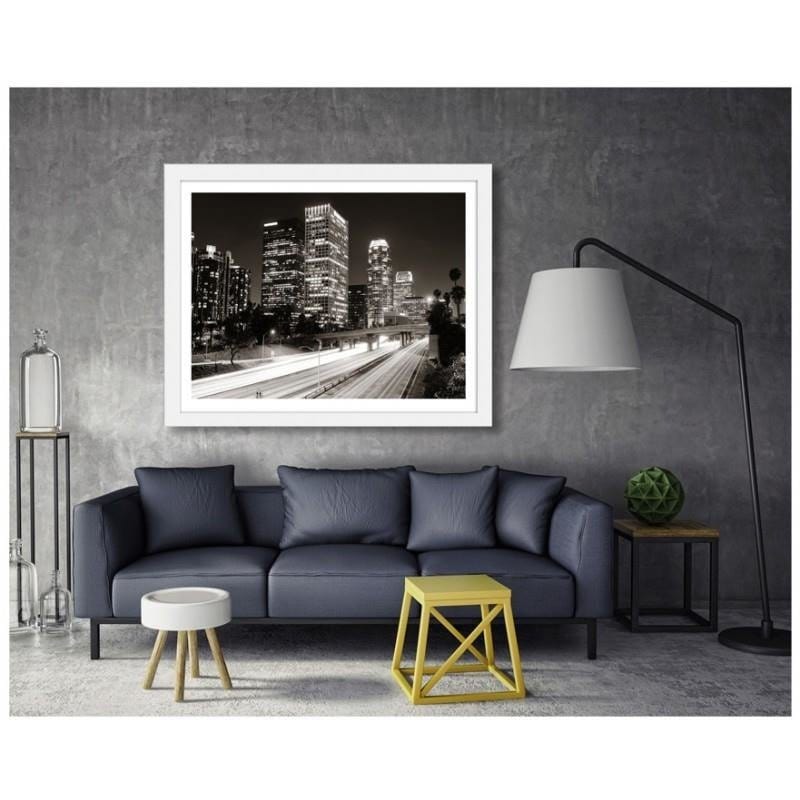 Glezna baltā rāmī - Los Angeles at night  Home Trends DECO