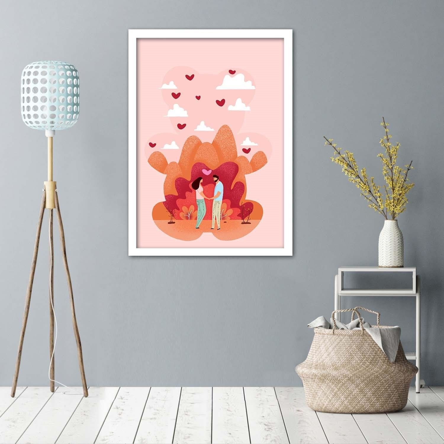 Glezna baltā rāmī - Love  Home Trends DECO