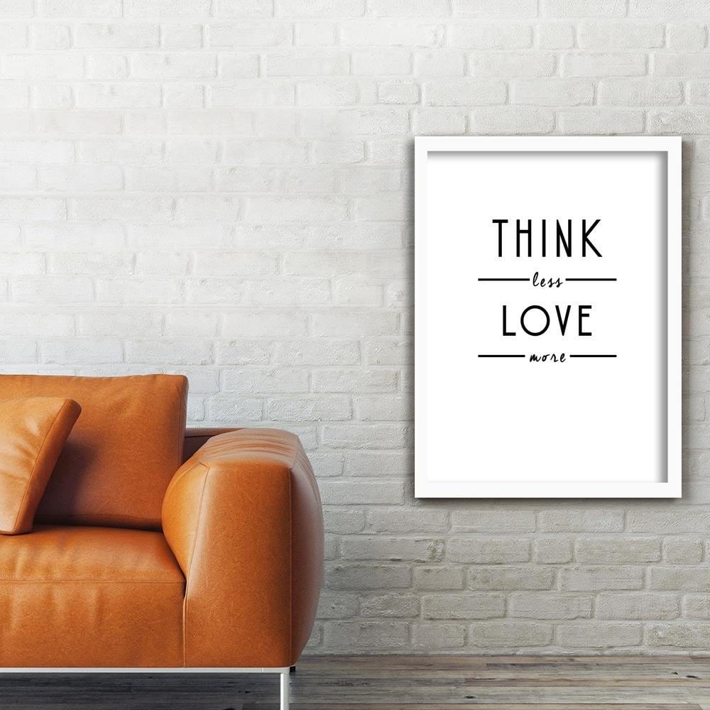 Glezna baltā rāmī - Love More  Home Trends DECO