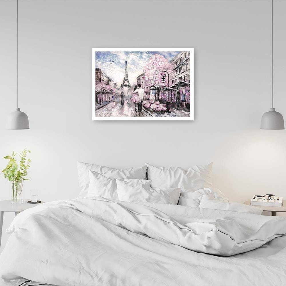 Glezna baltā rāmī - Lovers In The Paris  Home Trends DECO