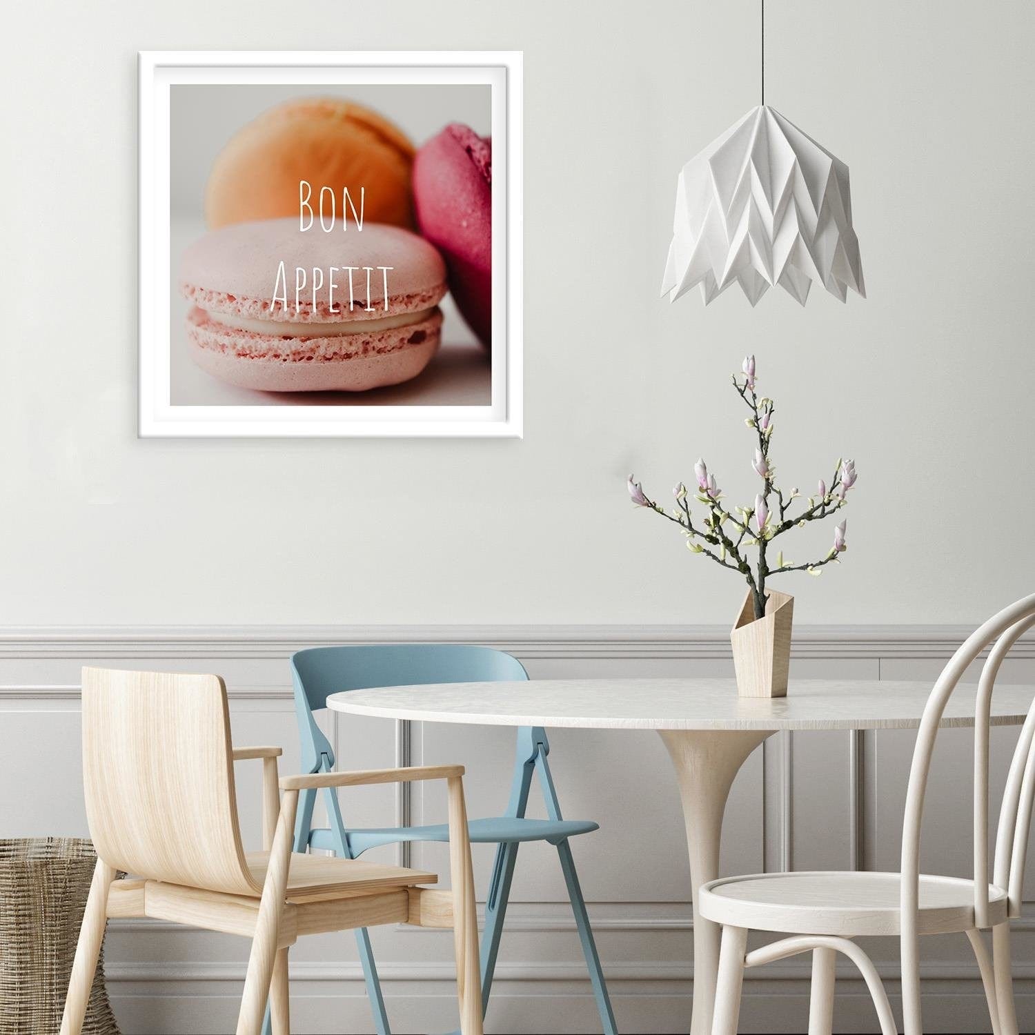 Glezna baltā rāmī - Macaroons - Bon Apetit  Home Trends DECO