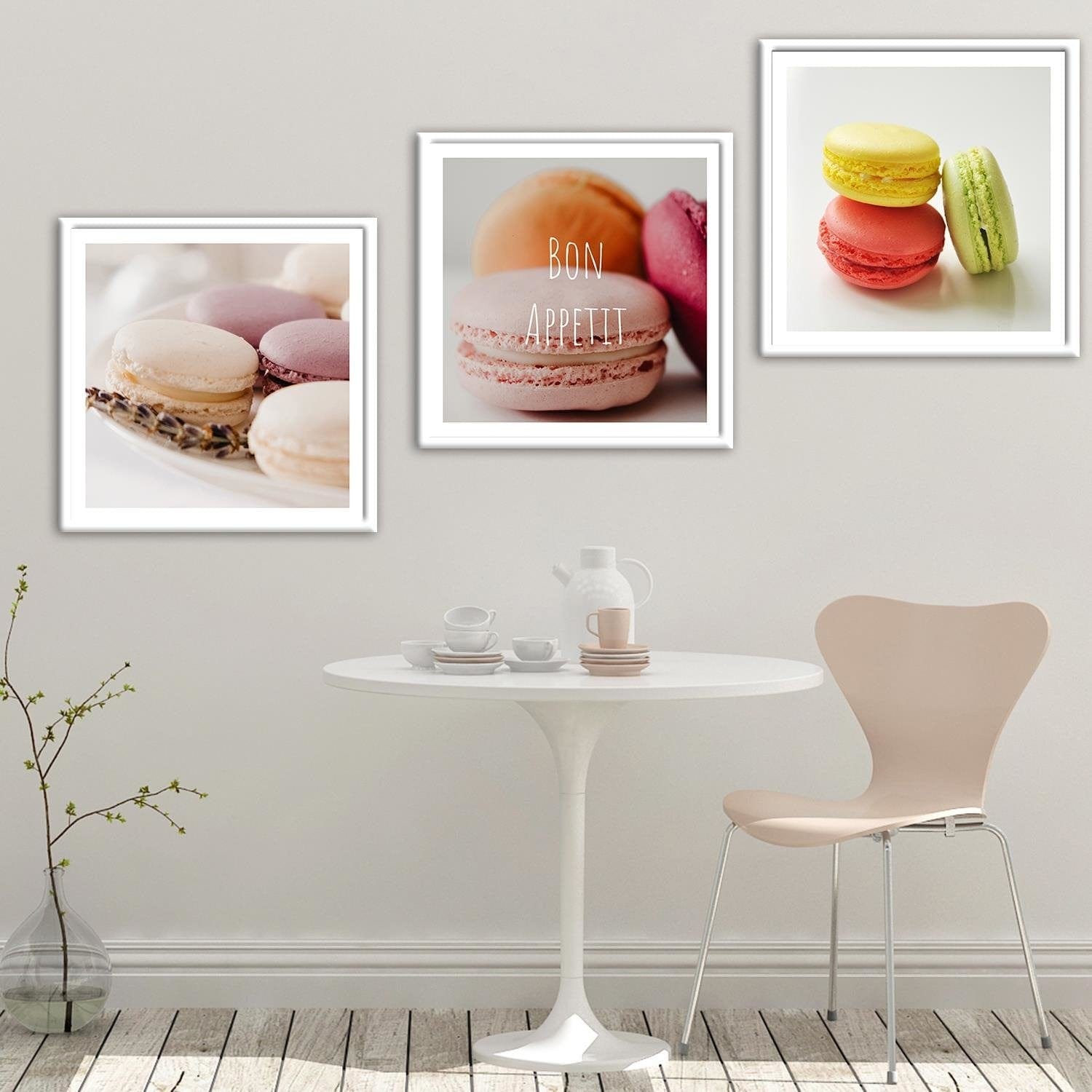Glezna baltā rāmī - Macaroons - Bon Apetit  Home Trends DECO