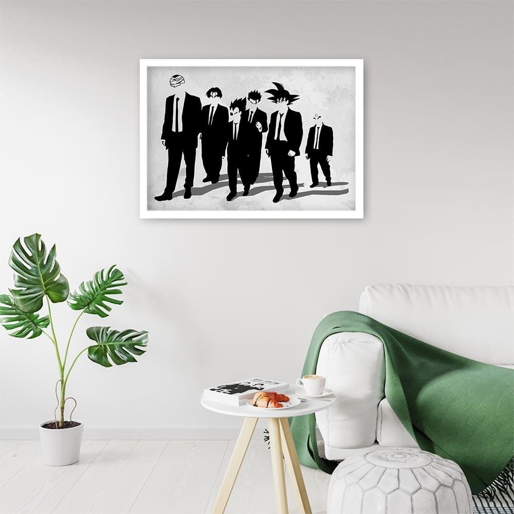 Glezna baltā rāmī - Man In Black Goku  Home Trends DECO