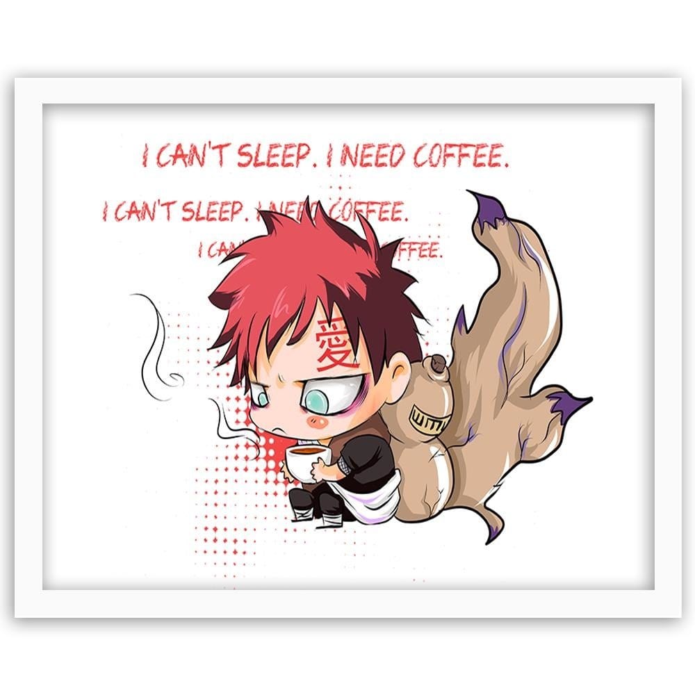 Glezna baltā rāmī - Manga I Need Coffee  Home Trends DECO