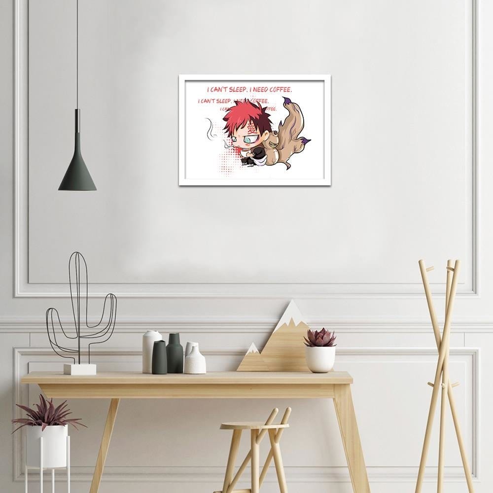 Glezna baltā rāmī - Manga I Need Coffee  Home Trends DECO