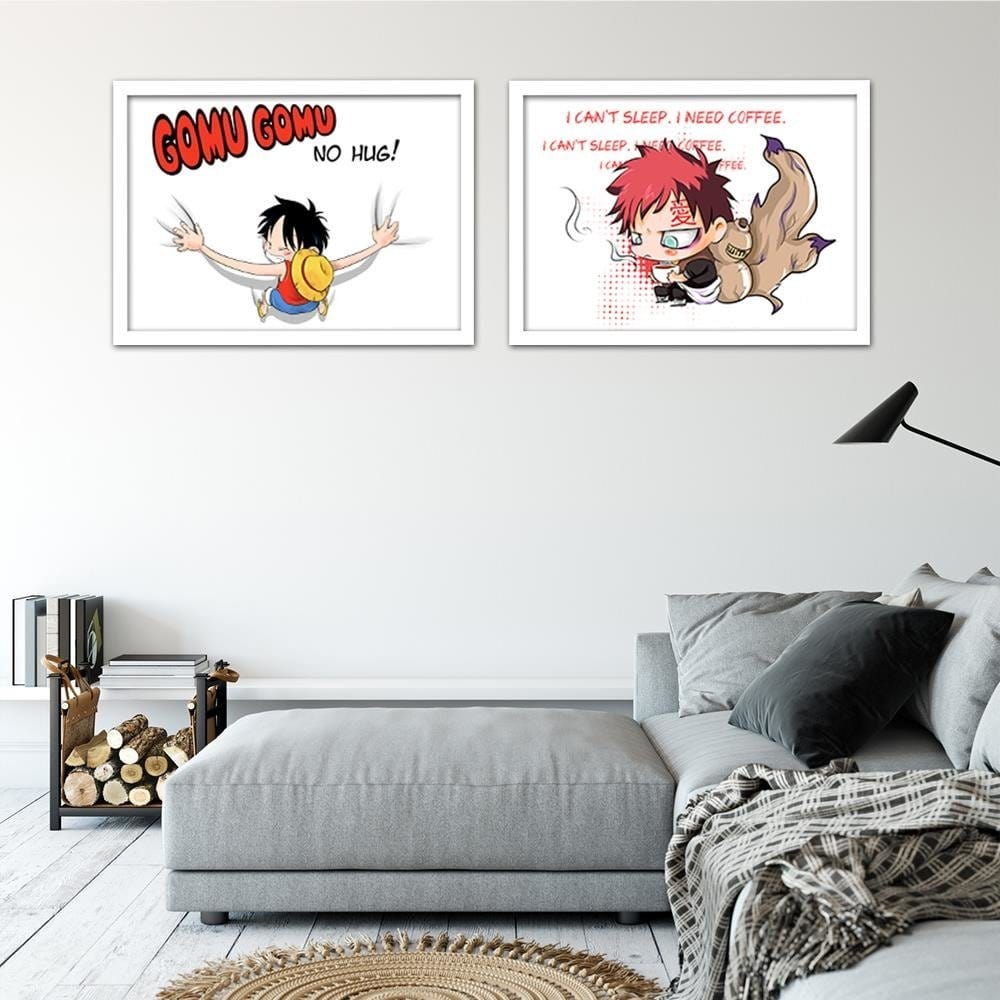 Glezna baltā rāmī - Manga I Need Coffee  Home Trends DECO