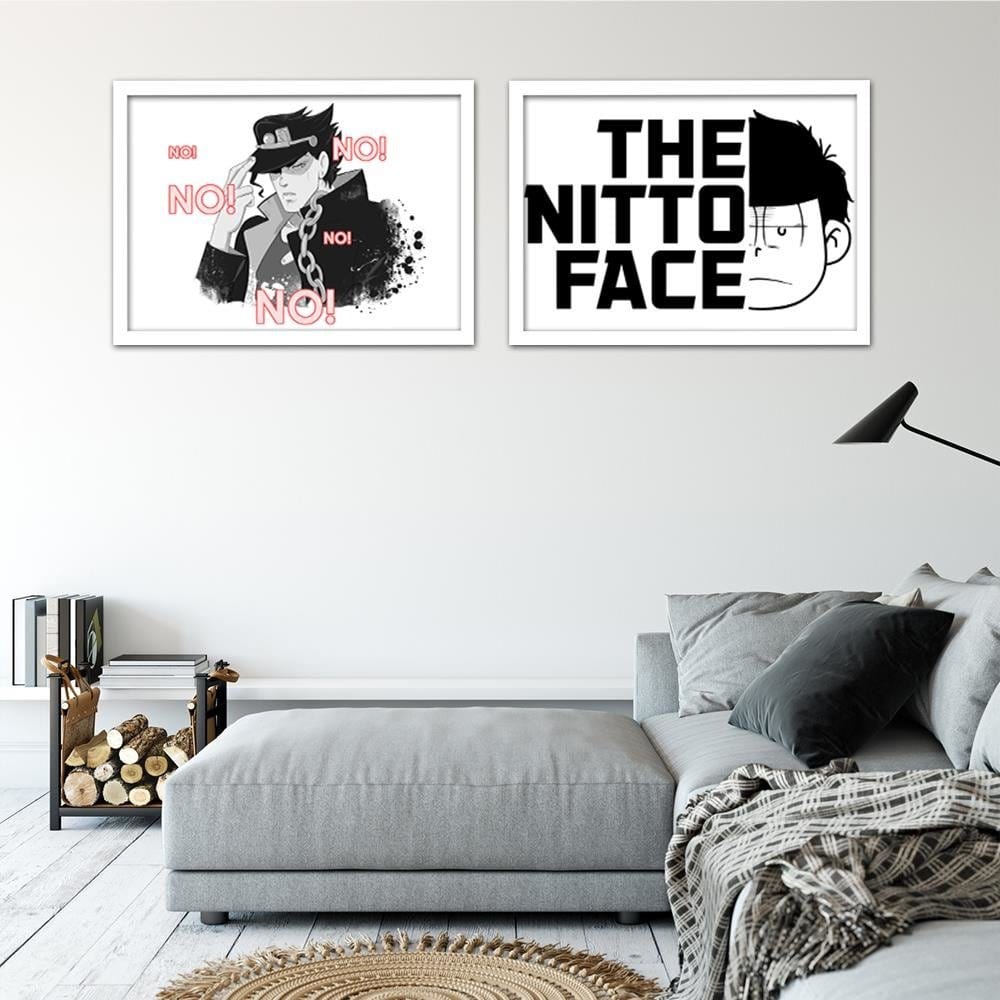 Glezna baltā rāmī - Manga Nitto Face  Home Trends DECO