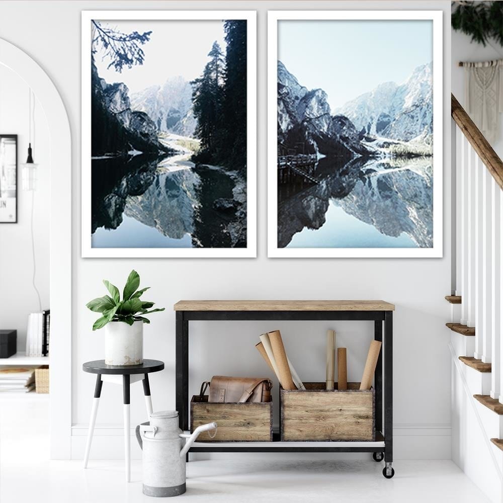 Glezna baltā rāmī - Marina In The Mountains  Home Trends DECO