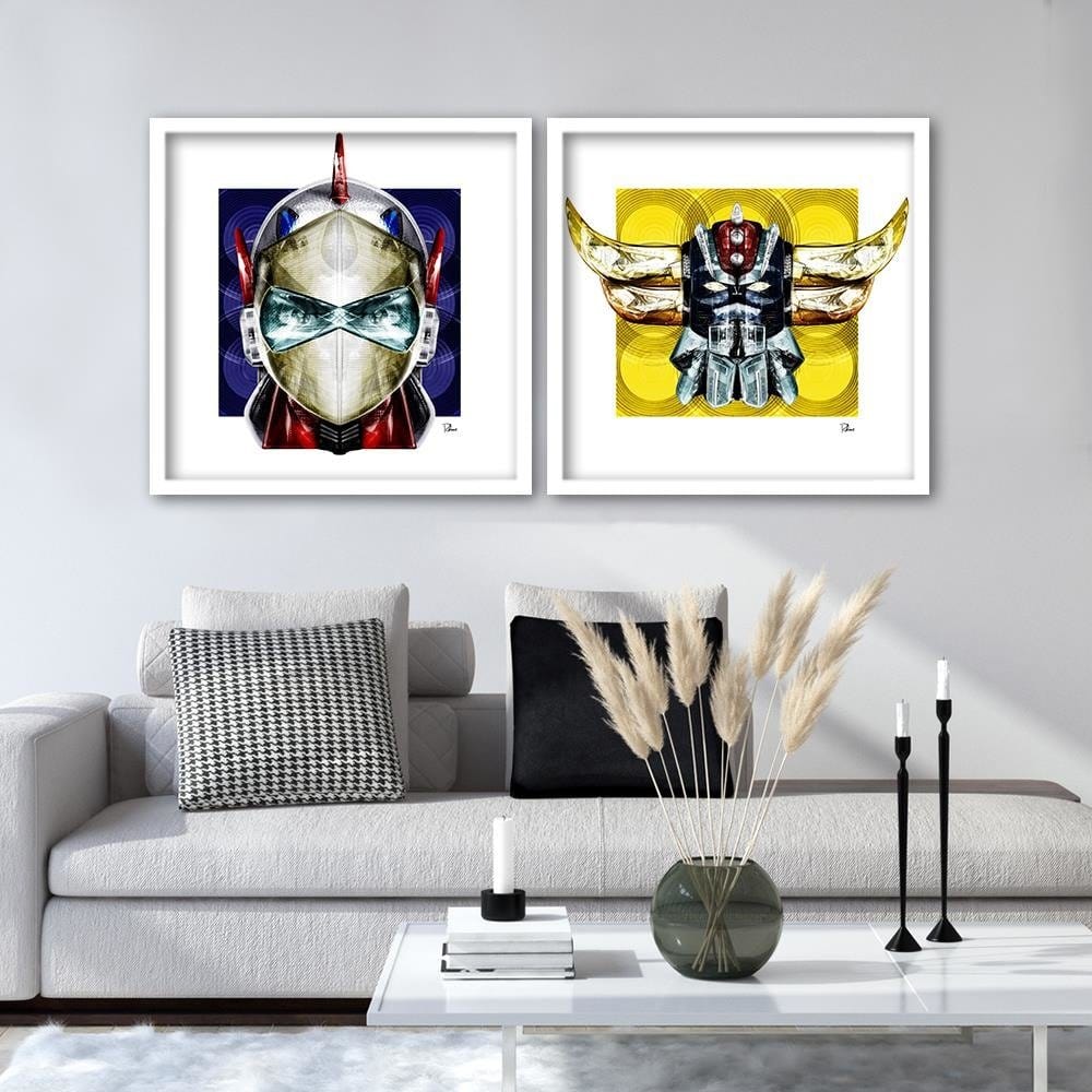 Glezna baltā rāmī - Mask Japanese Hero  Home Trends DECO