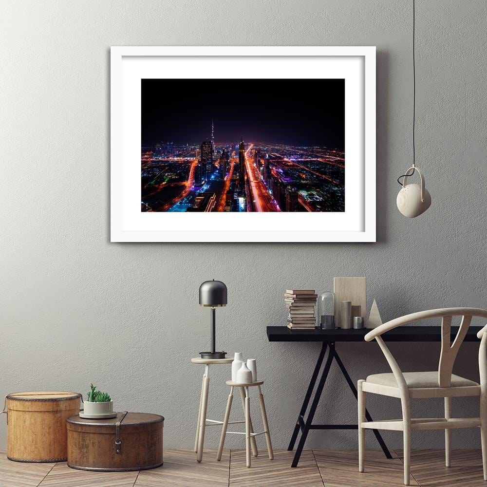 Glezna baltā rāmī - Modern Architecture At Night  Home Trends DECO