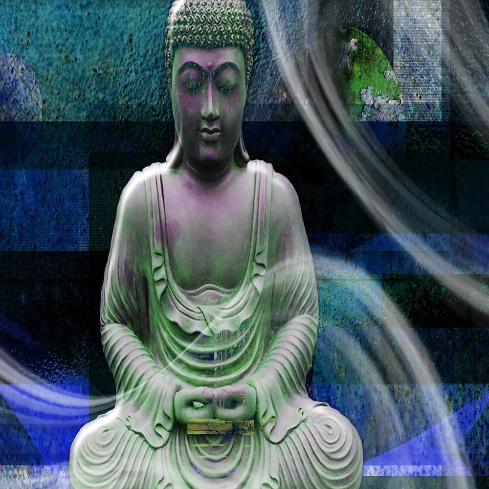 Glezna baltā rāmī - Modern Buddha  Home Trends DECO
