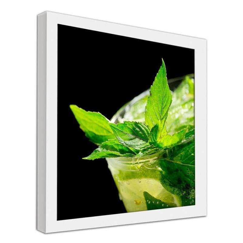 Glezna baltā rāmī - Mojito cocktail  Home Trends DECO