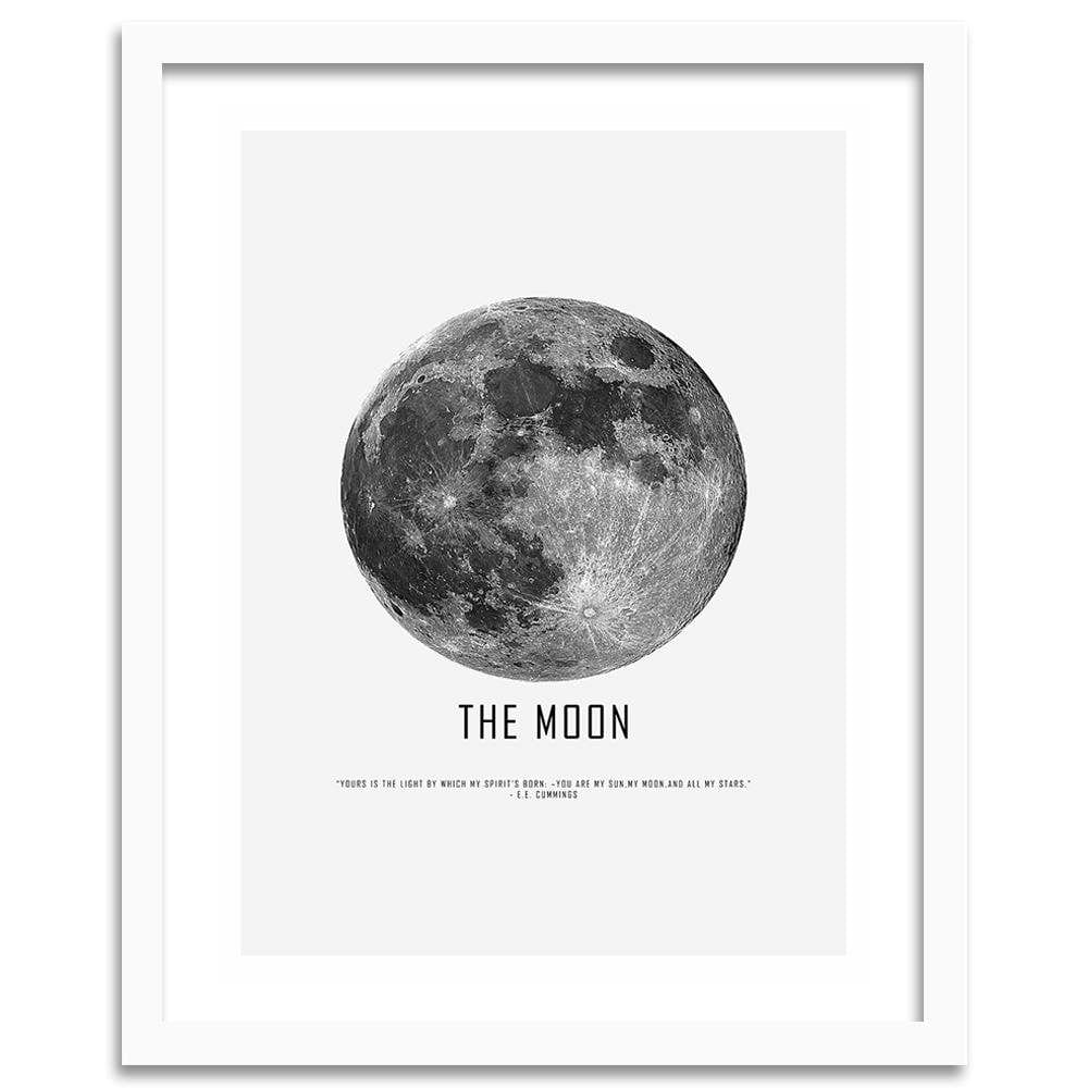 Glezna baltā rāmī - Moon  Home Trends DECO