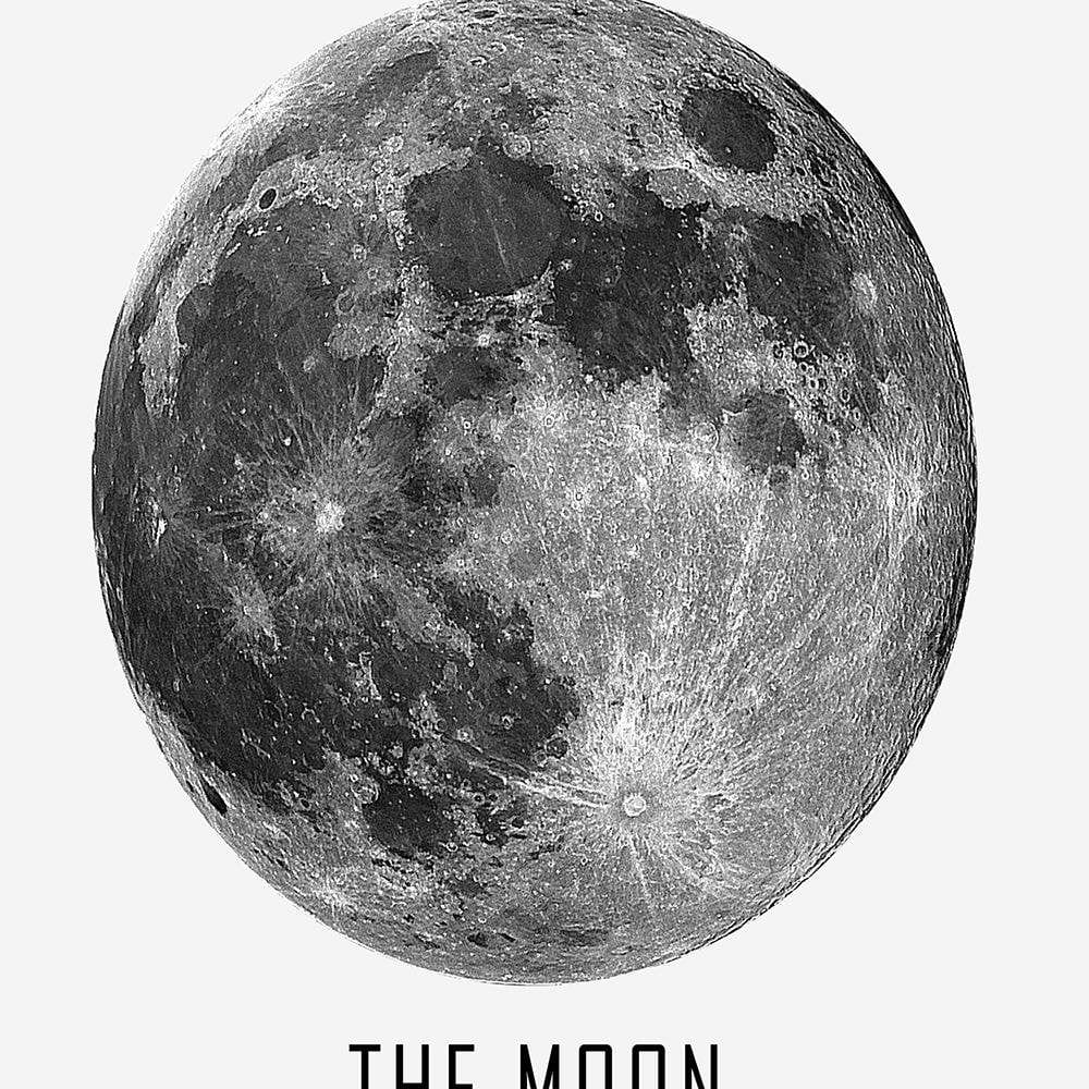 Glezna baltā rāmī - Moon  Home Trends DECO