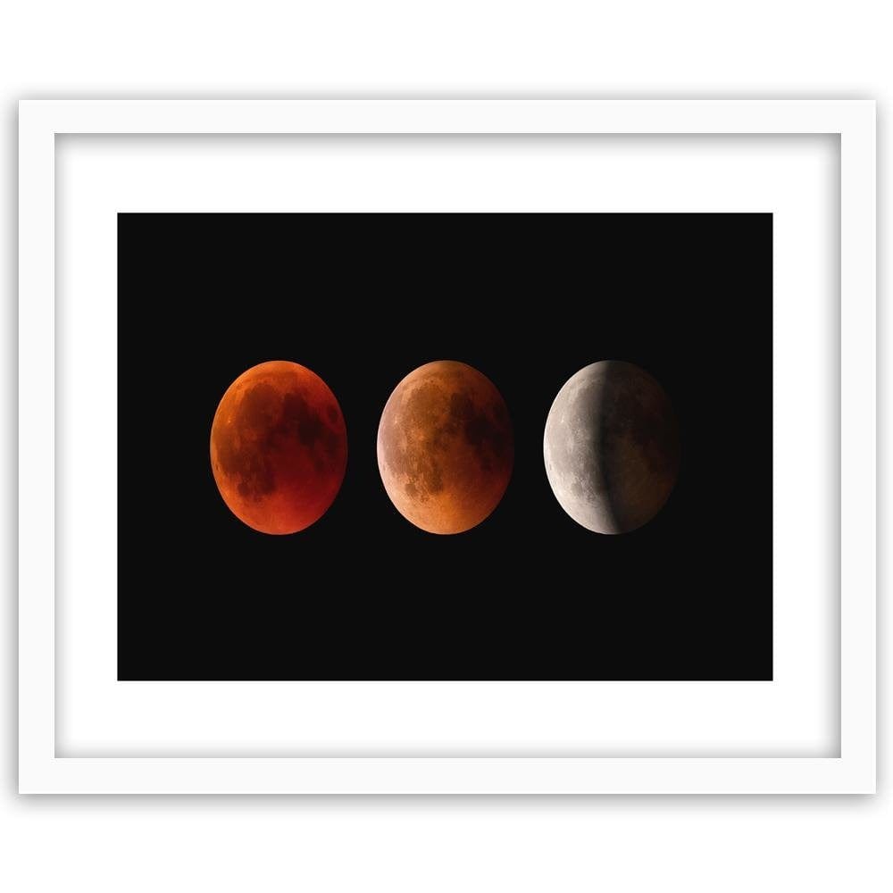 Glezna baltā rāmī - Moon Phase  Home Trends DECO