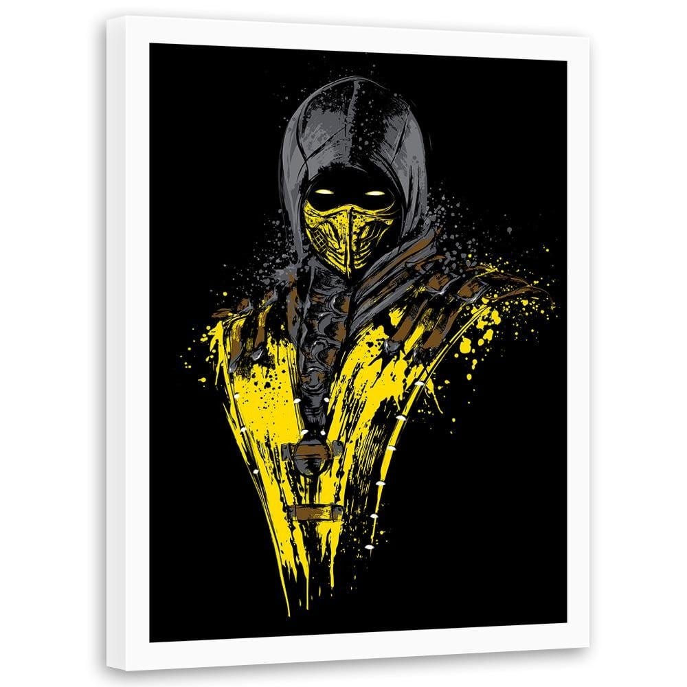 Glezna baltā rāmī - Mortal Fire Yellow  Home Trends DECO